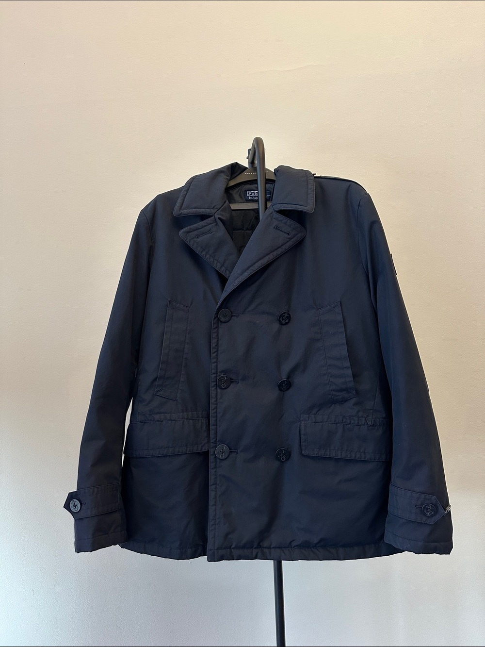 Ralph Lauren Navy Double-Breasted Pea Coat - Picture 2 of 8